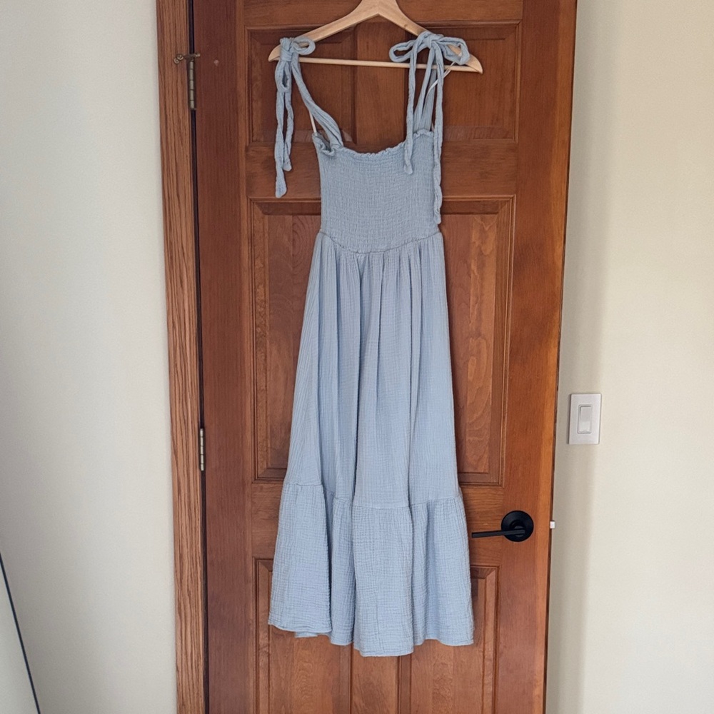 Carly Jean Los Angeles Light Blue Maxi Dress